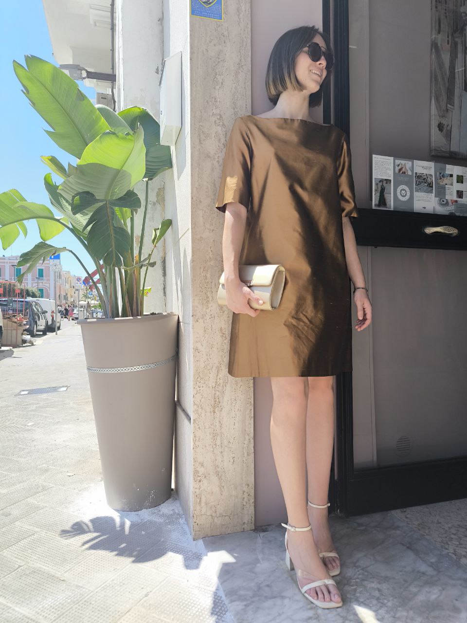 VESTITO SHANTUNG 100% SETA