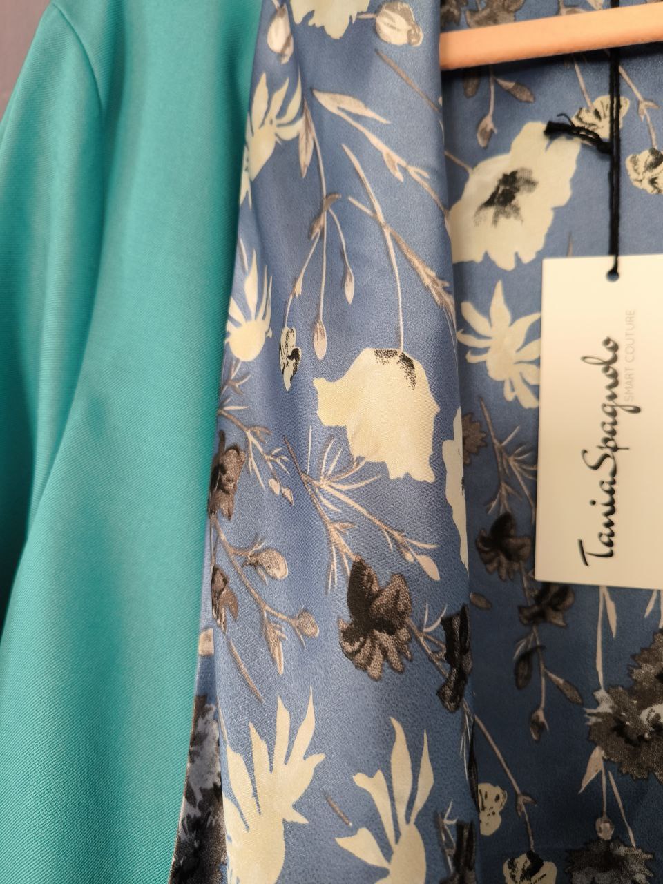 CAPPOTTO FLUIDO LEGGERO REVERSIBILE TURCHESE FANTASIA