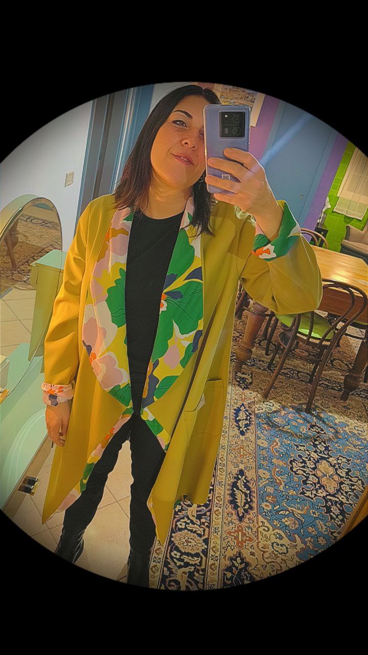 CAPPOTTO FLUIDO LEGGERO REVERSIBILE OLIVA