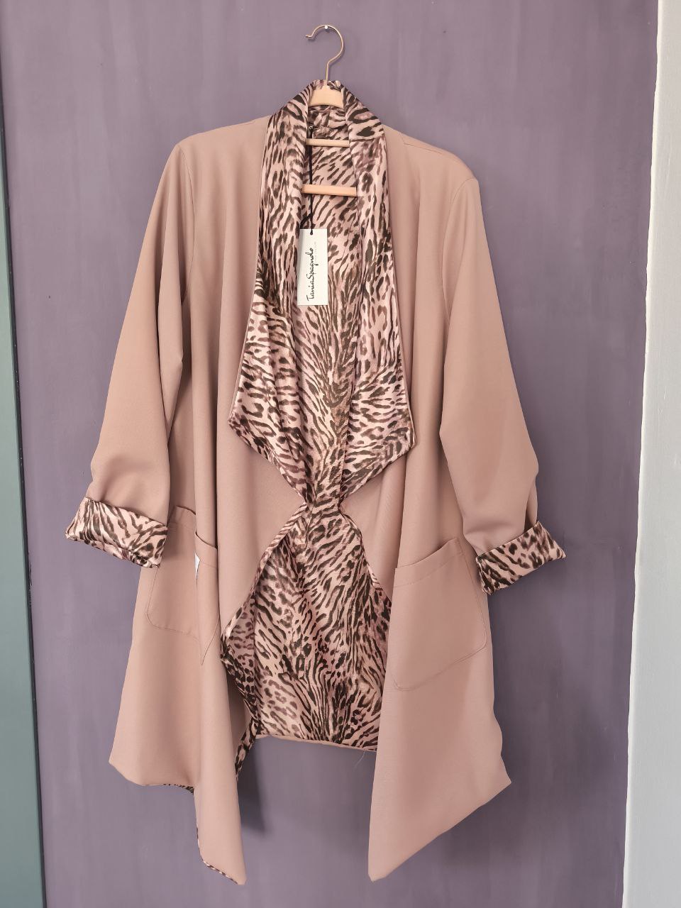 CAPPOTTO FLUIDO LEGGERO REVERSIBILE ROSA CIPRIA-PINK ANIMALIER