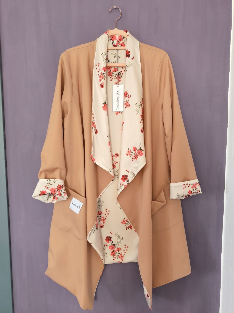 CAPPOTTO FLUIDO LEGGERO REVERSIBILE CACAO - JAPAN