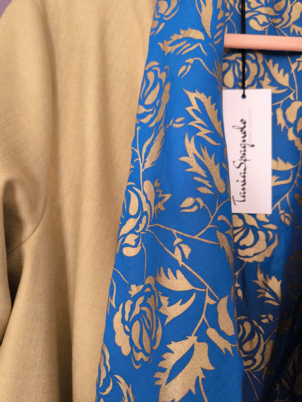 CAPPOTTO FLUIDO LEGGERO REVERSIBILE CALCE - BLU GOLD