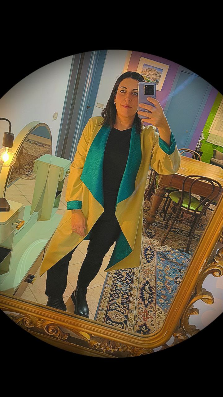 CAPPOTTO FLUIDO LEGGERO REVERSIBILE CALCE - SMERALDO
