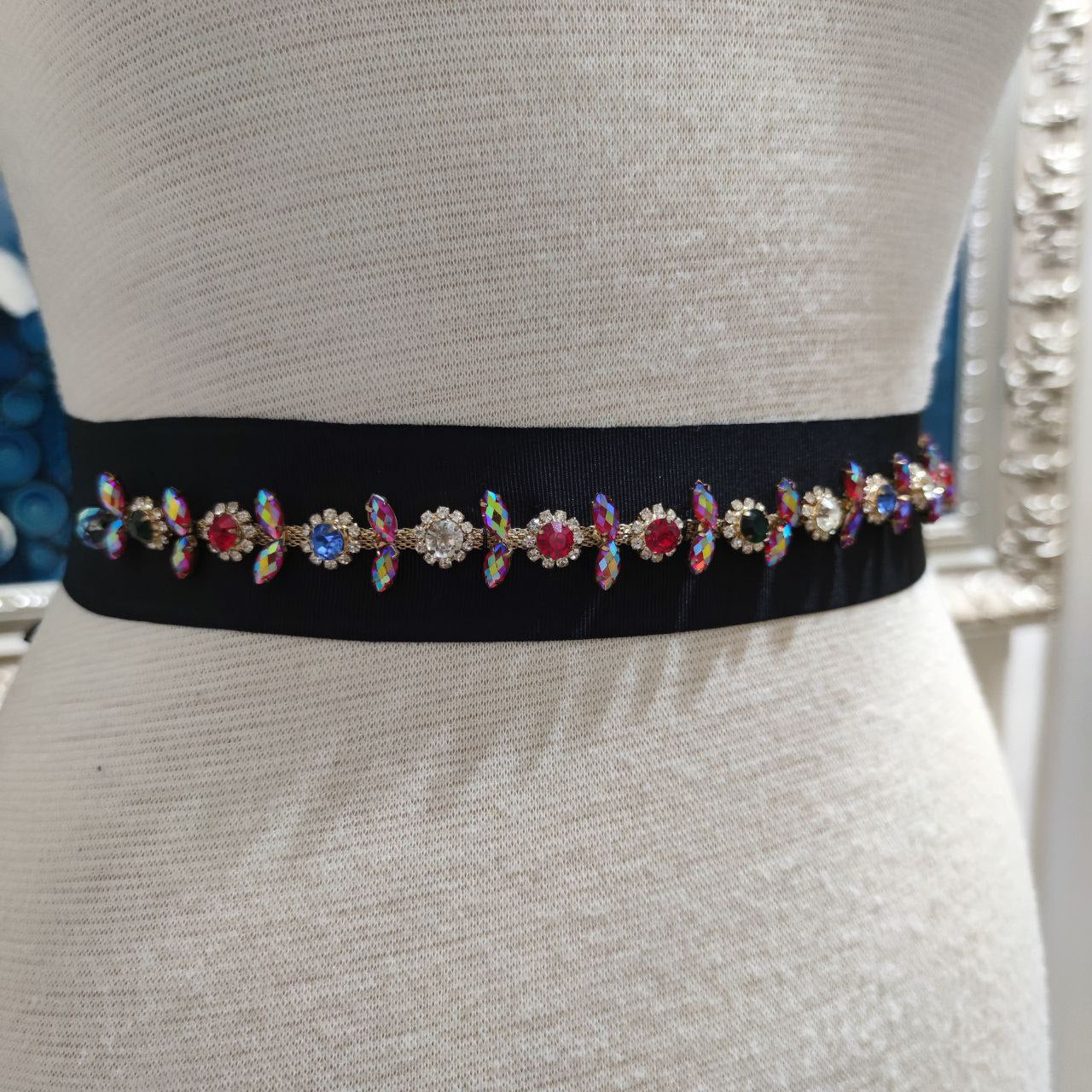 CINTURA RICAMATA Black001