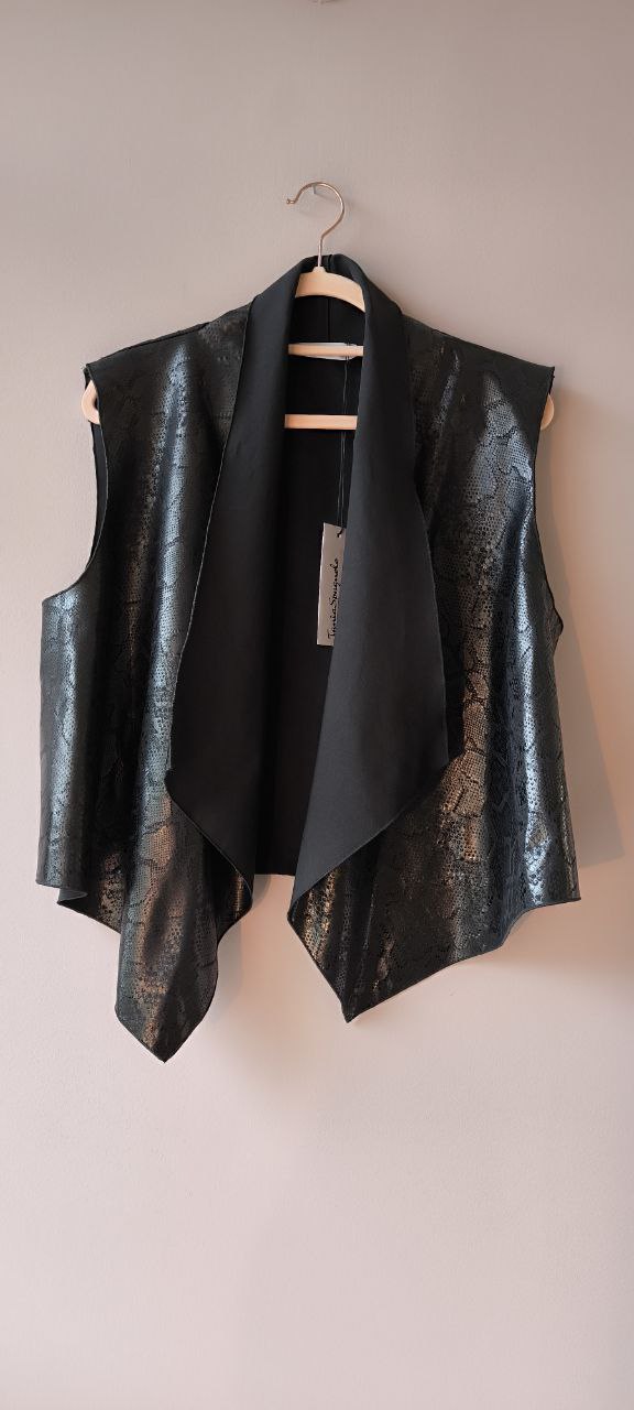 GIACCA BIKERS SMANICATA PITONATO NERO
