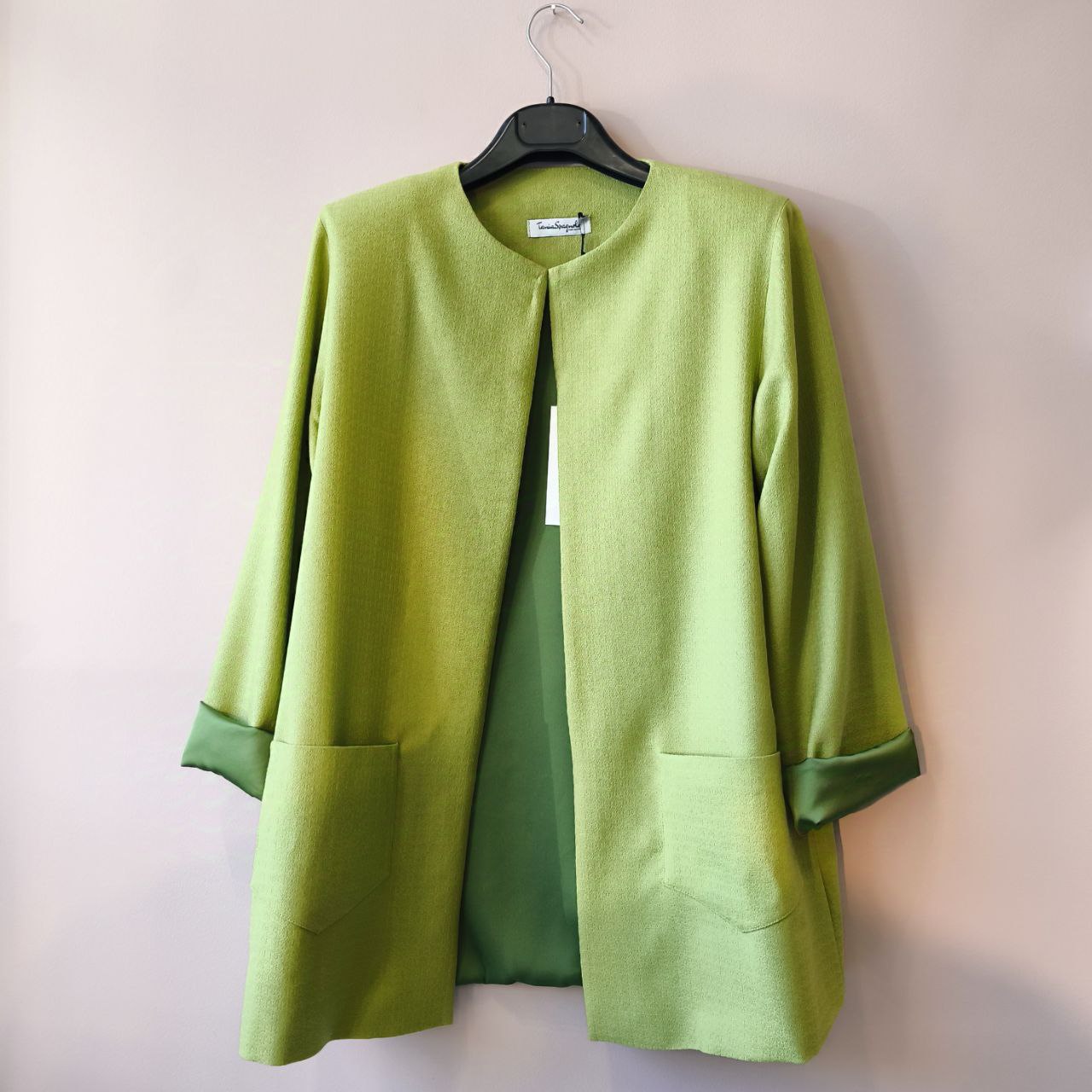 GIACCA LUNGA GIROCOLLO - MISTO LANA VERDE