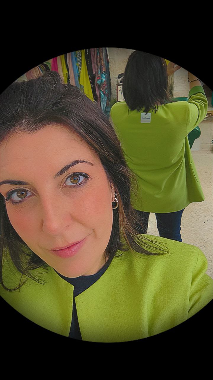 Giacca lunga girocollo monopetto in misto lana