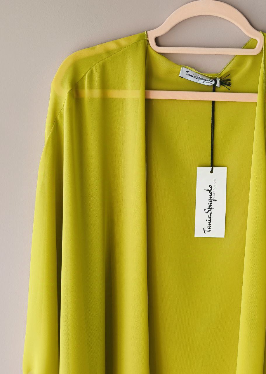 KIMONO SOHO - Georgette Verde Acido