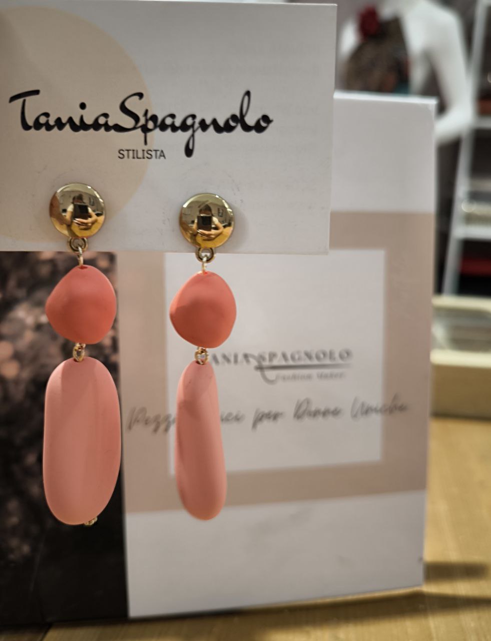 ORECCHINI PENDENTI ROSA