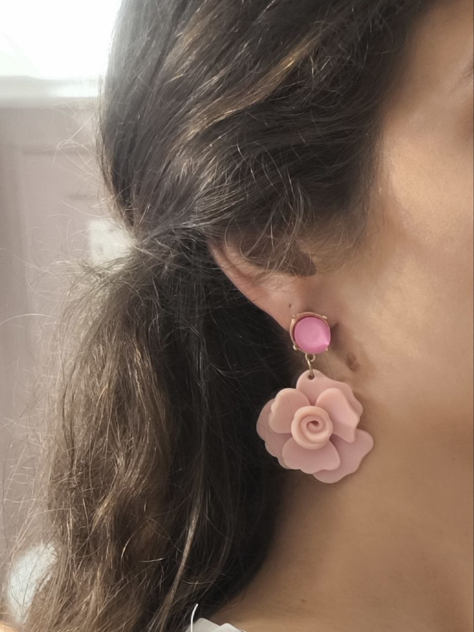 ORECCHINI FIORE ROSA