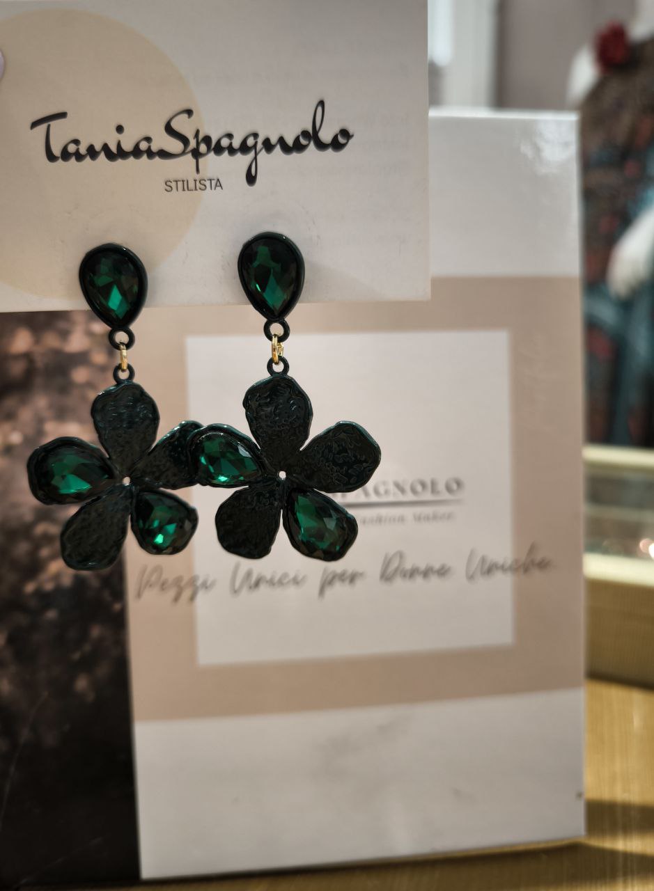 ORECCHINI FIORE VERDE