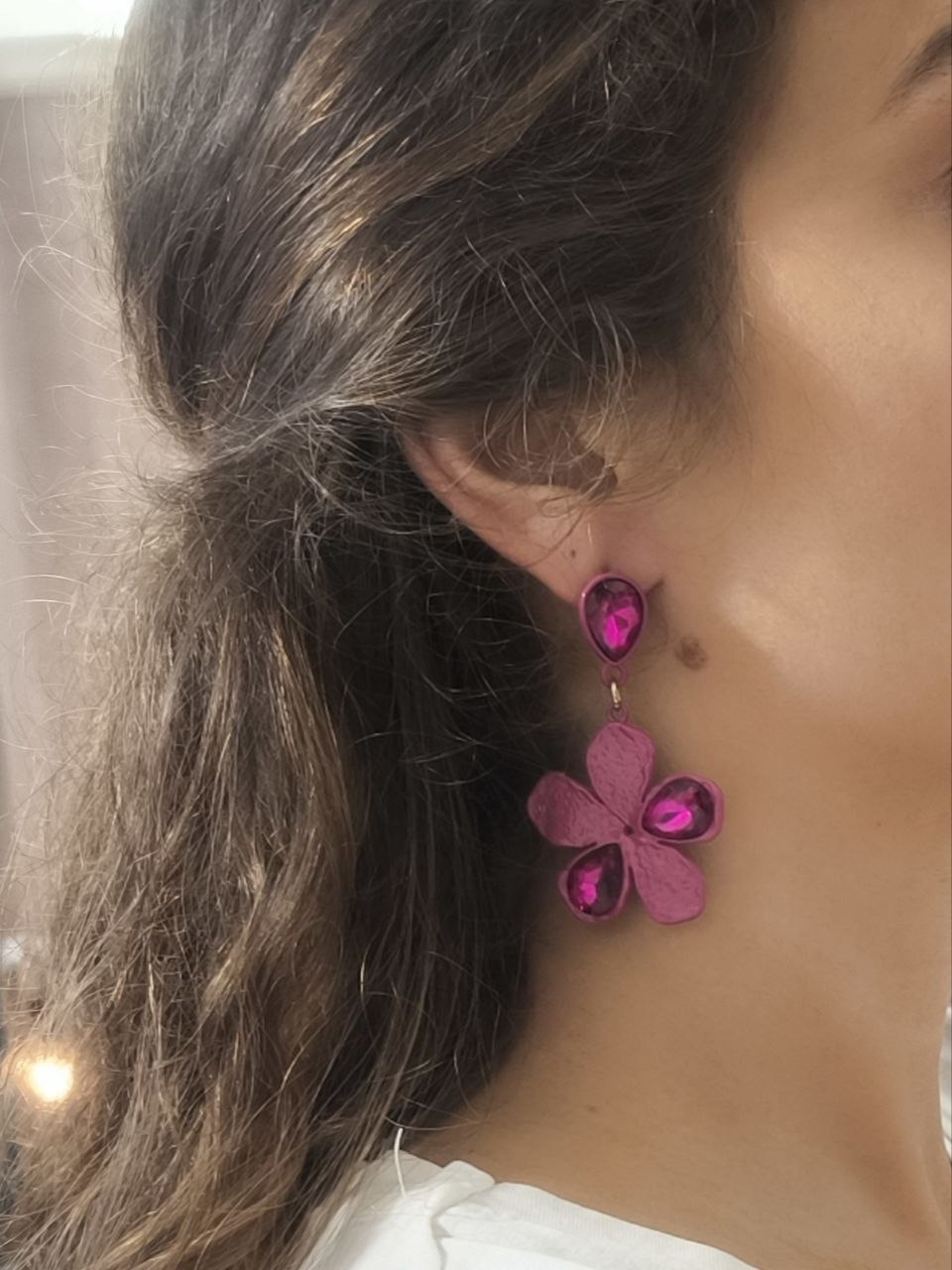 ORECCHINI FIORE VIOLA