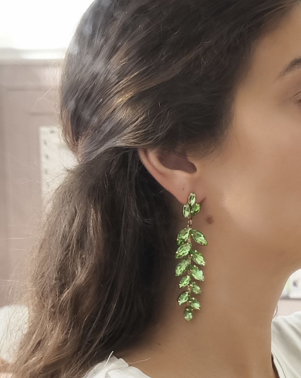 ORECCHINI VERDE FOGLIA