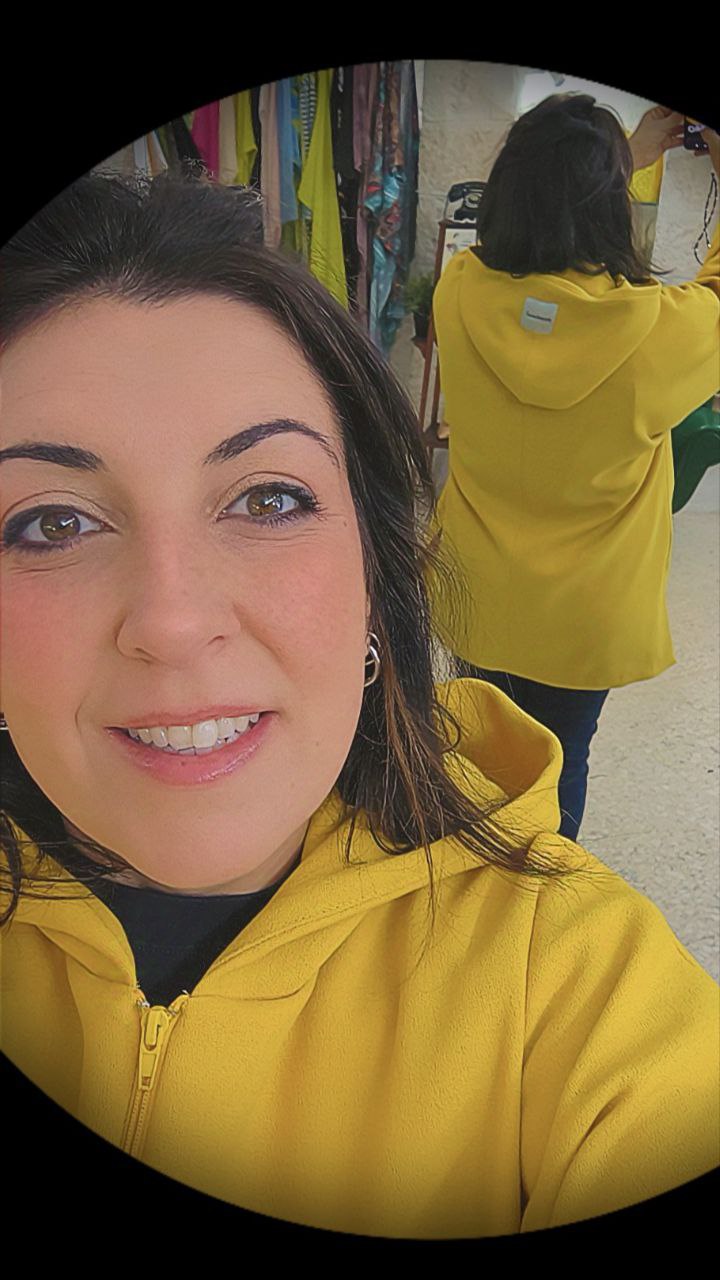 PARKA OVERSIZE IN MISTO LANA GIALLO