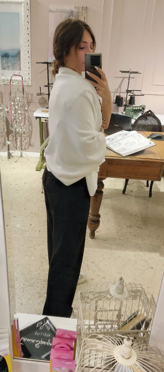 STOLA BIANCA misto cachemire - morbidissima