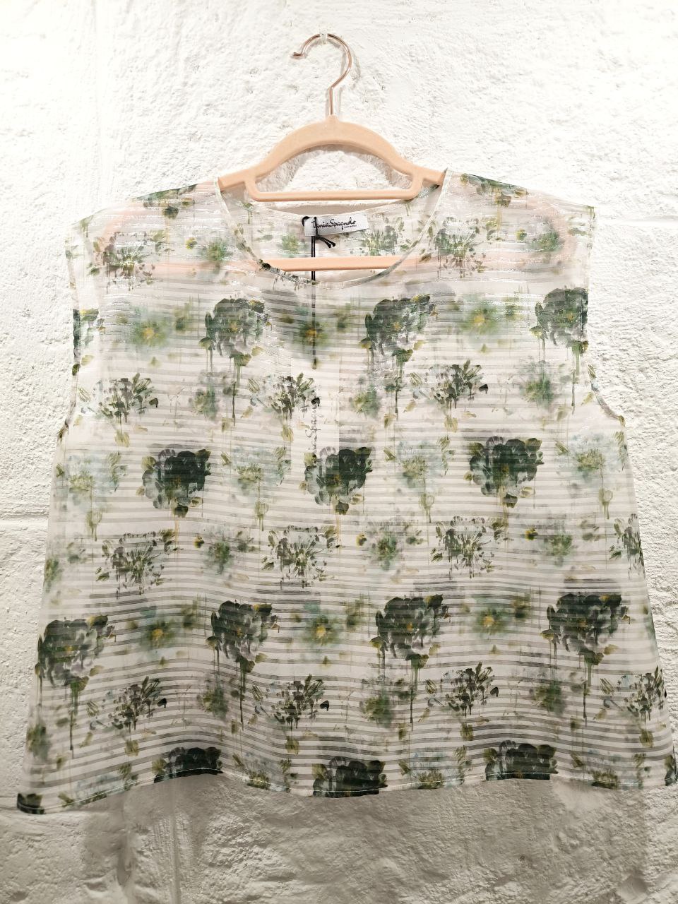 TOP SOTTOGIACCA ORGANZA IN SETA