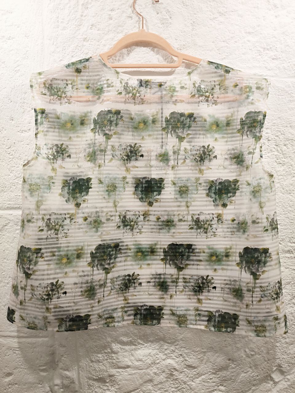 TOP SOTTOGIACCA ORGANZA IN SETA