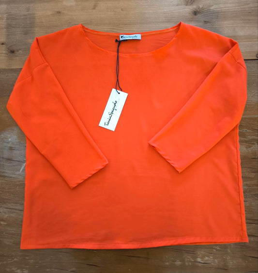 Blusa sottogiacca in crepe de chine OPACO - colore a scelta