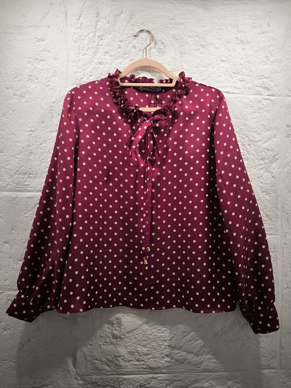 CAMICIA PURA SETA A POIS