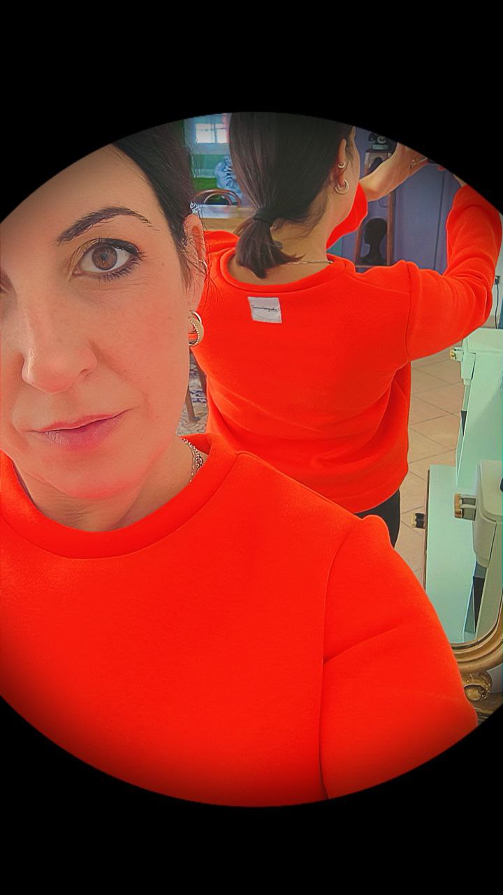 FELPA GIROCOLLO DONNA orange