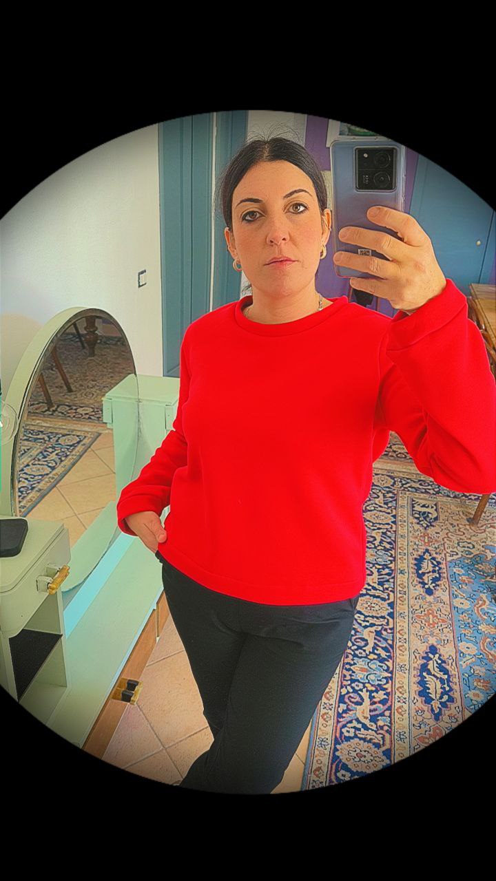 FELPA GIROCOLLO DONNA rossa