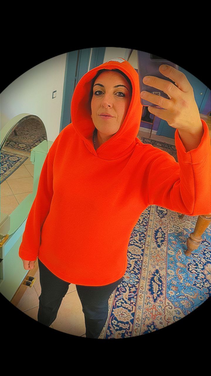 FELPA HOODIE DONNA orange