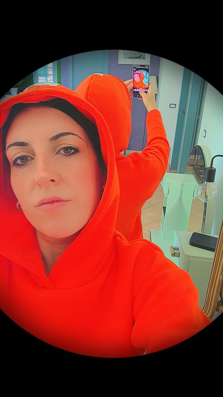 FELPA HOODIE DONNA orange