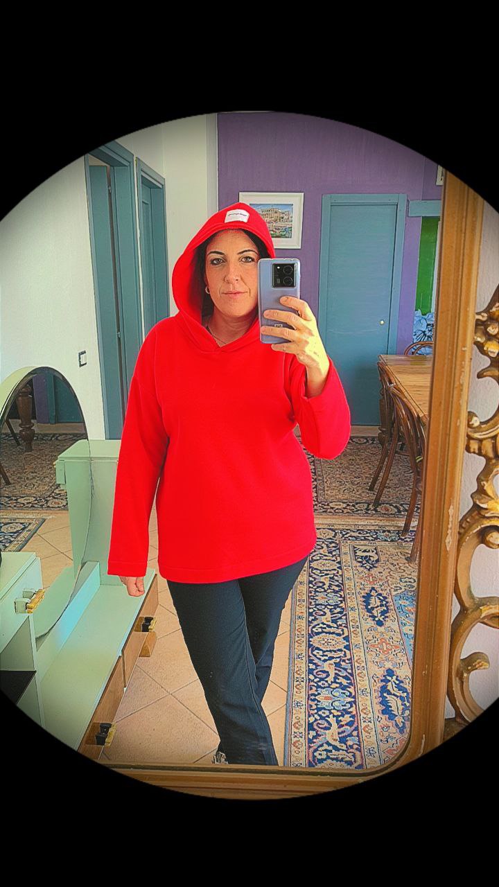 FELPA HOODIE DONNA rossa