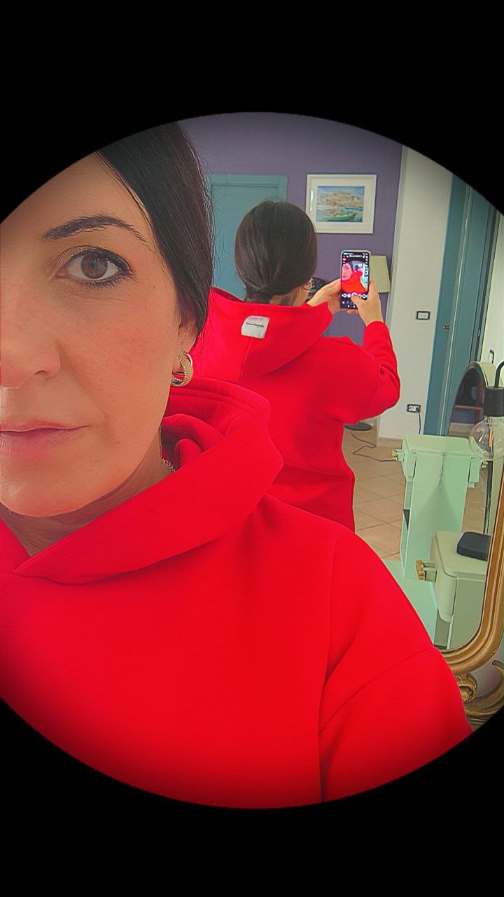 FELPA HOODIE DONNA rossa