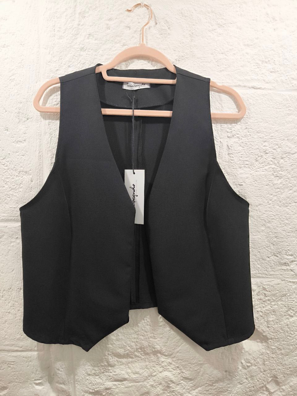 GILET CORTO SFIANCATO NERO