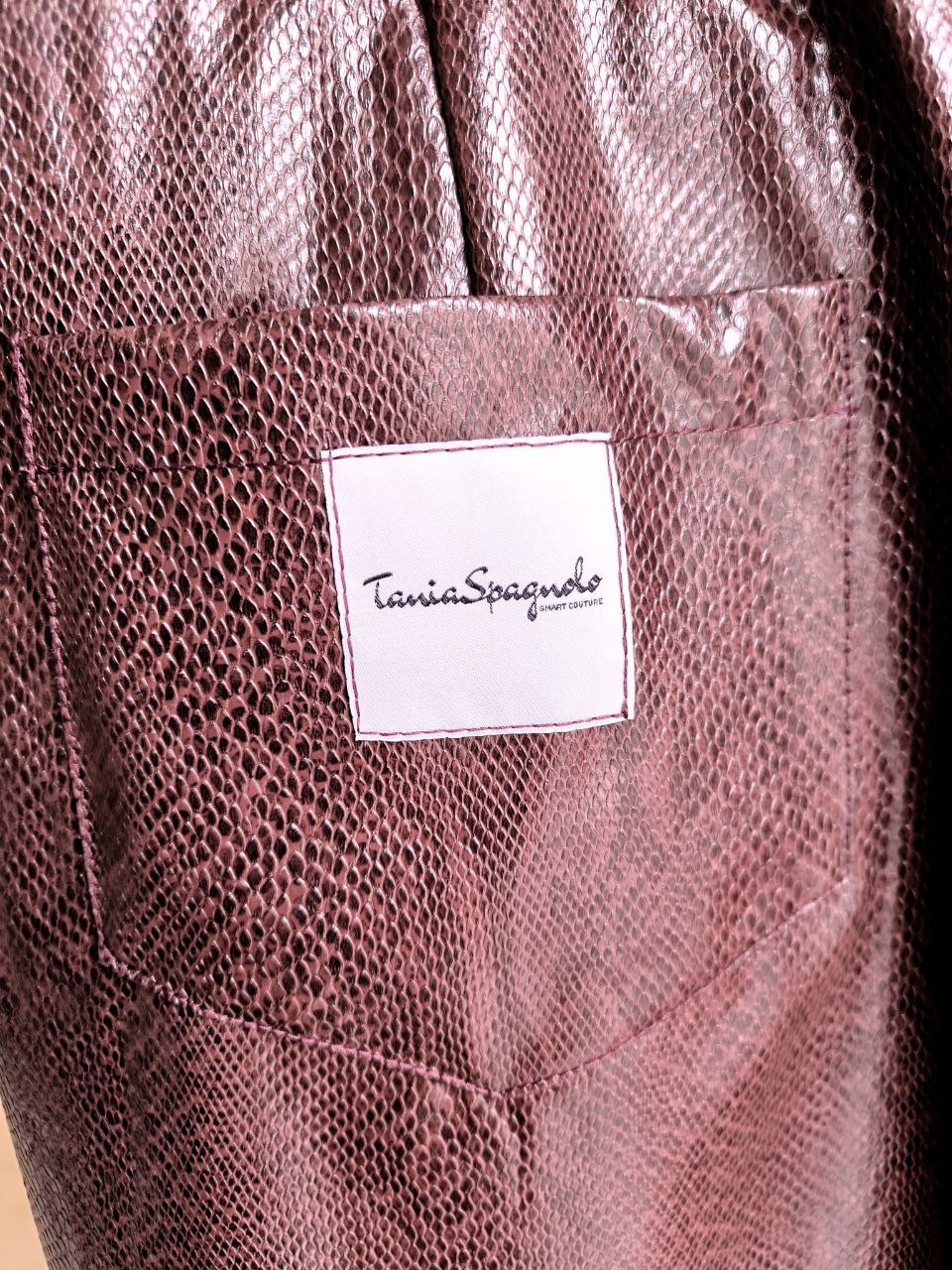 GONNA ECOPELLE PITONATA BORDEAUX