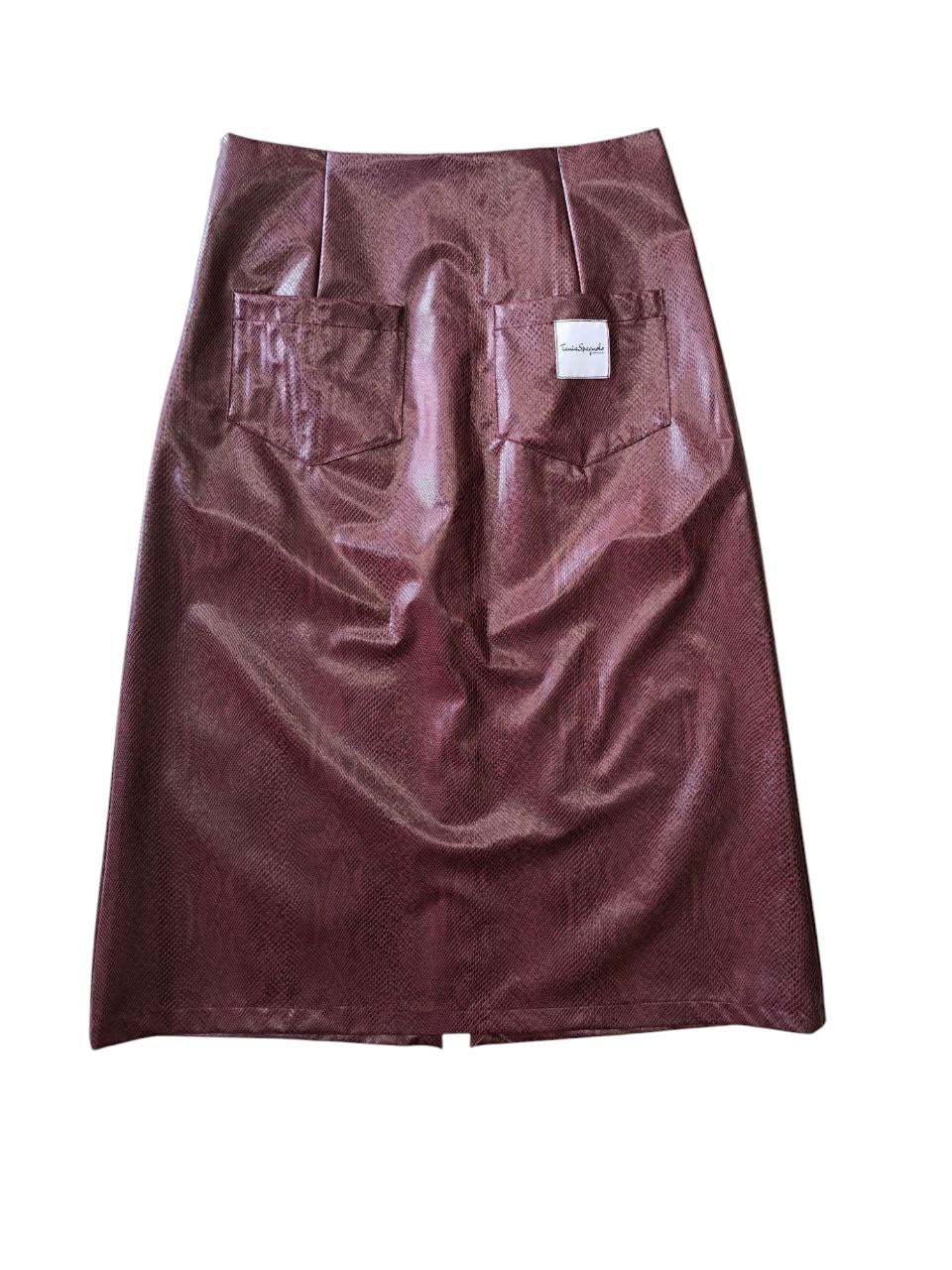 GONNA ECOPELLE PITONATA BORDEAUX