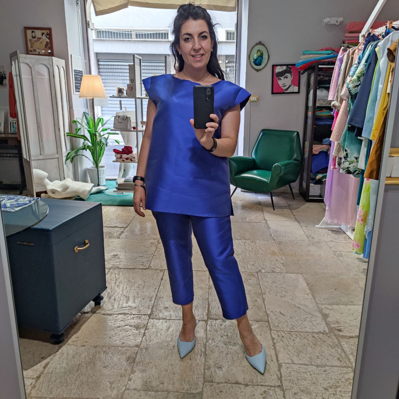 COMPLETO TIAKI SHANTUNG MISTO-SETA BLUETTE