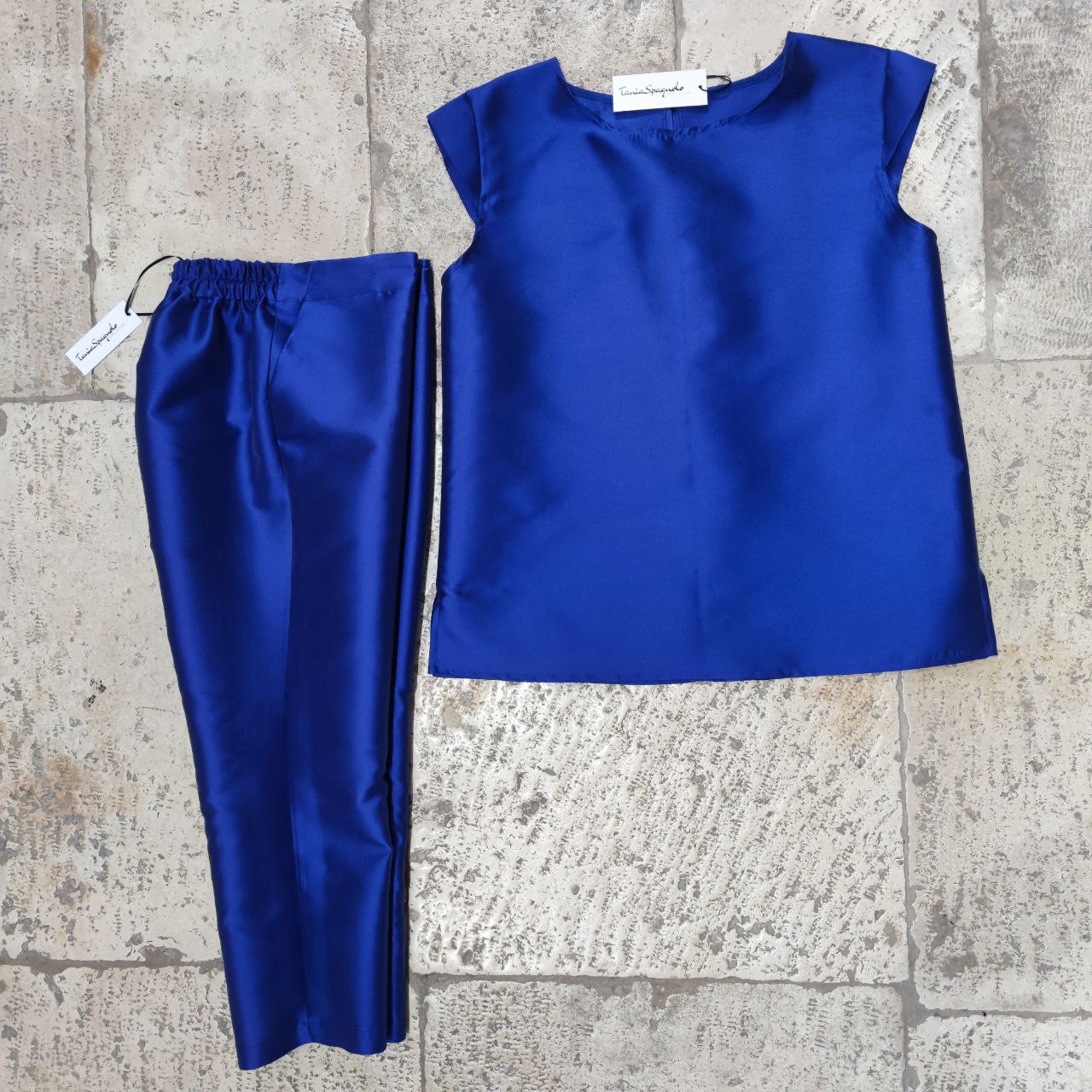 COMPLETO TIAKI SHANTUNG MISTO-SETA BLUETTE