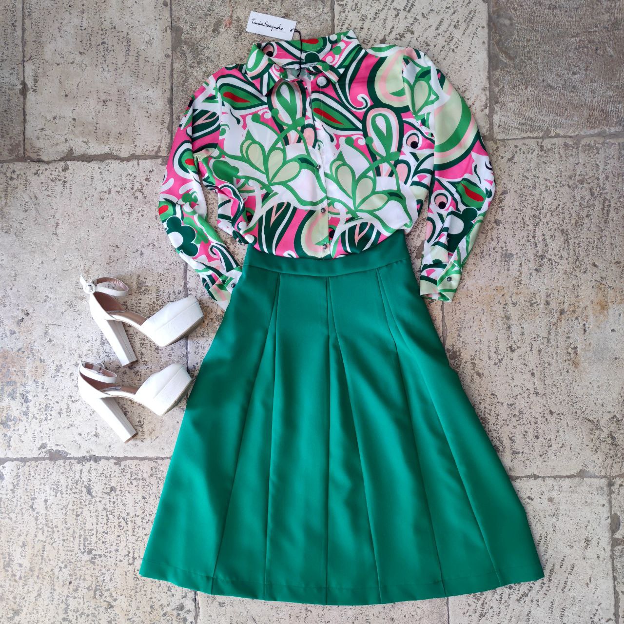 GONNA MARZOLINA LUNGA VERDE