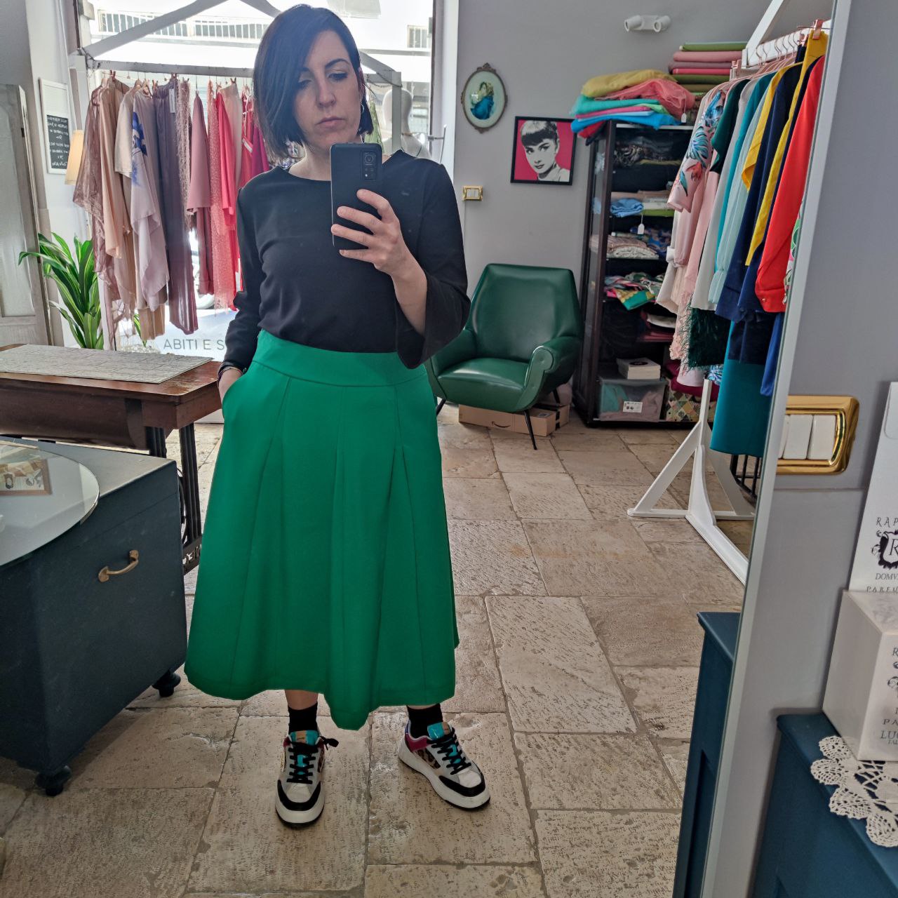 GONNA MARZOLINA LUNGA VERDE