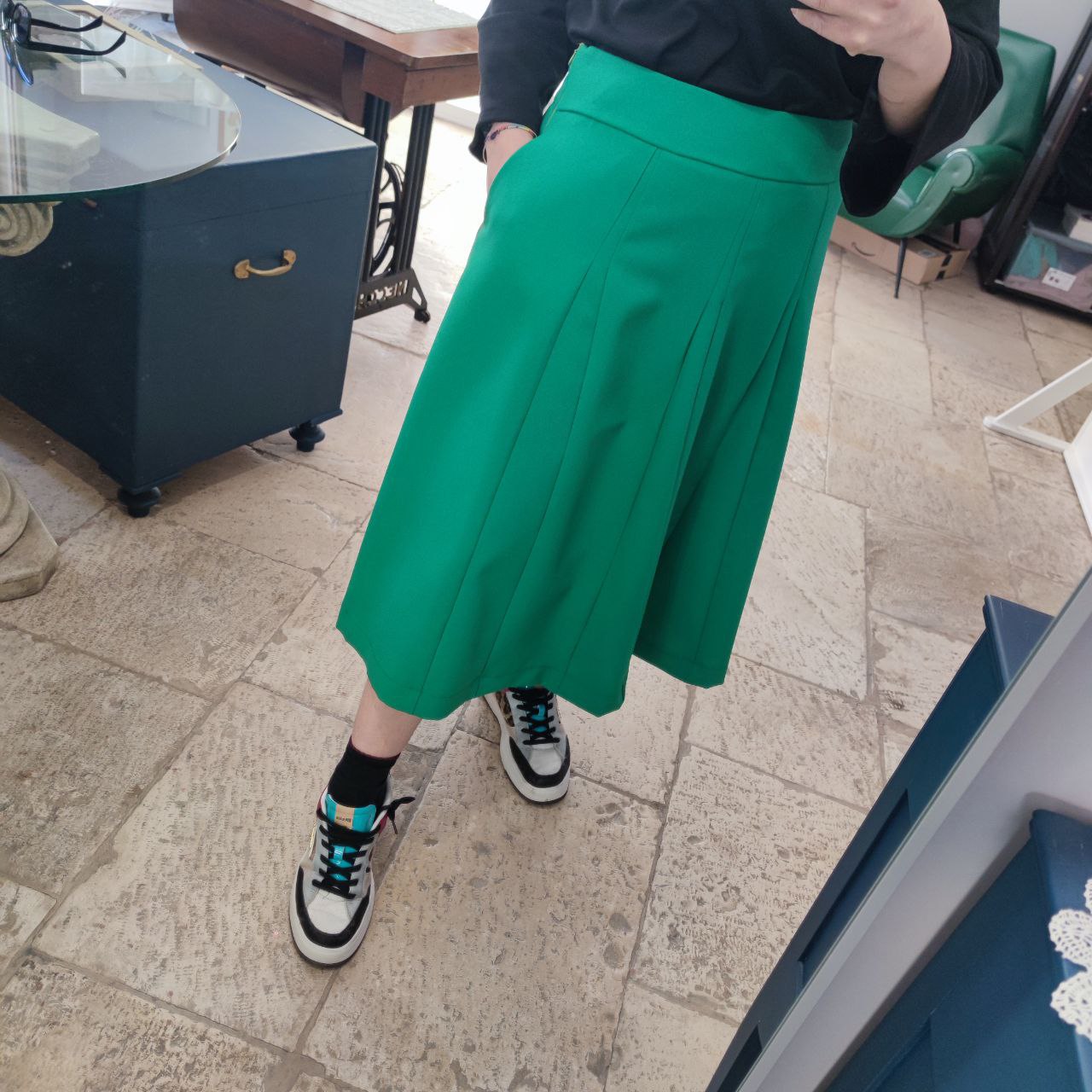 GONNA MARZOLINA LUNGA VERDE