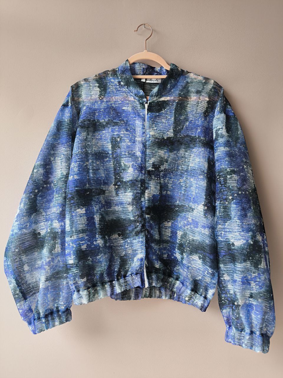 BOMBER organza in seta - rosa beige