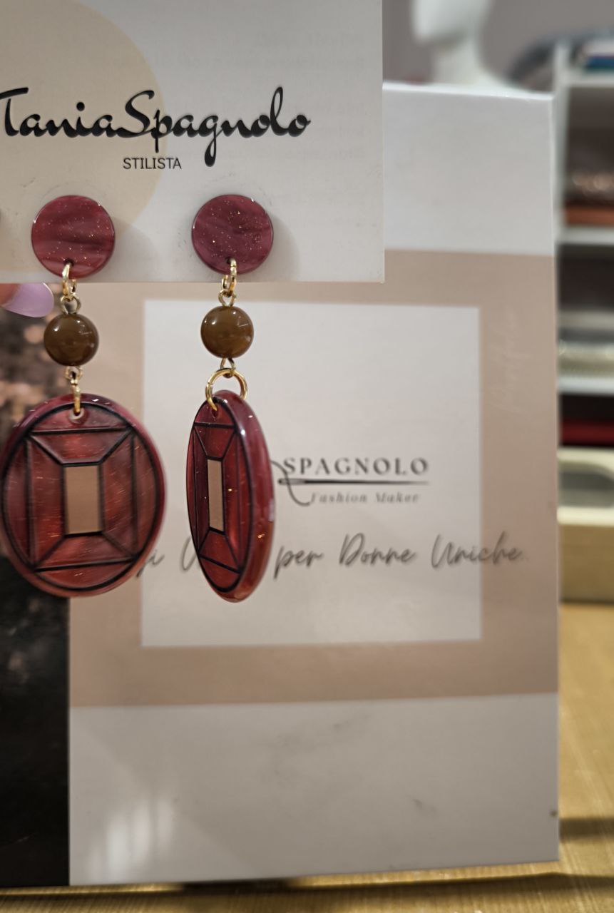 ORECCHINI BORDEAUX