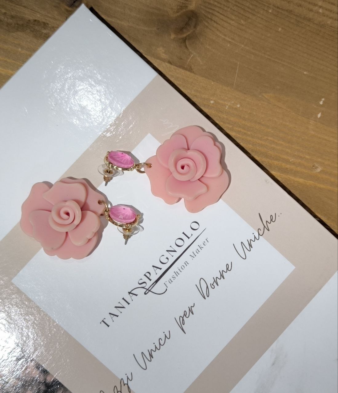 ORECCHINI FIORE ROSA