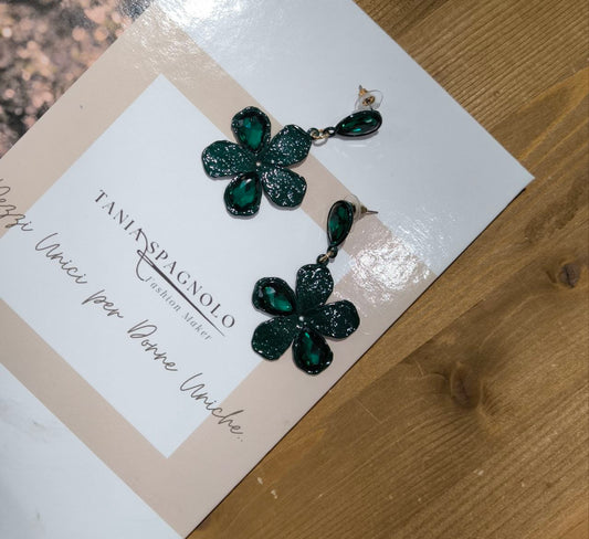 ORECCHINI FIORE VERDE