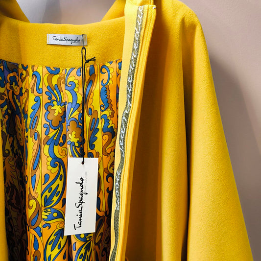 PARKA OVERSIZE IN MISTO LANA GIALLO