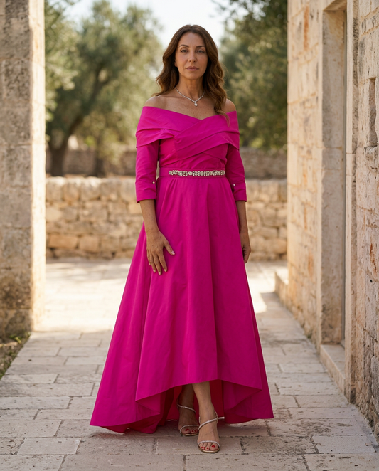 02. Abito Lungo elegante mamma sposo sposa matrimonio importante - PREORDINA