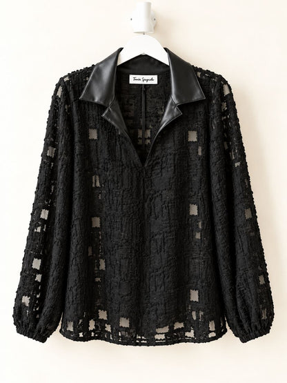 Opaque fabric blouse (to be worn under a jacket) - color of your choice