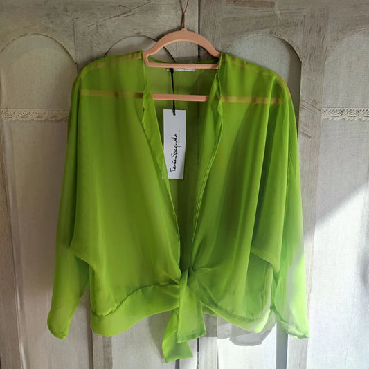 Coprispalle camicia trasparente verde lime