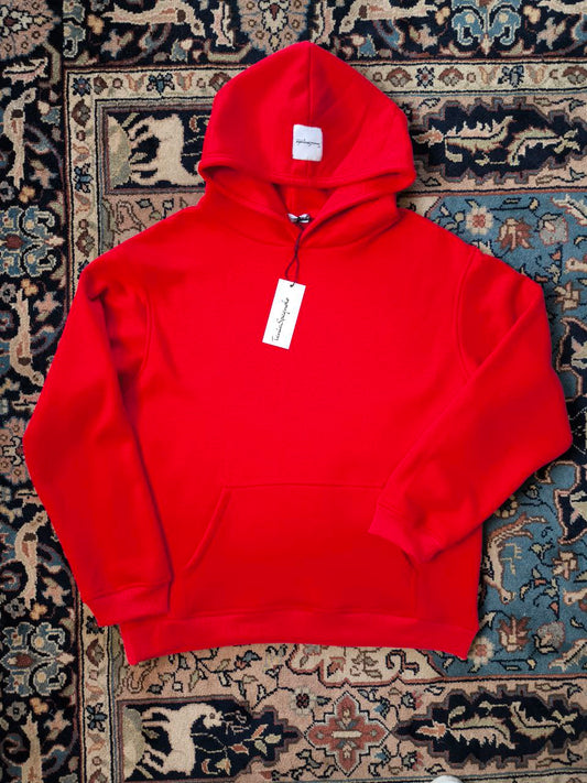 Felpa con cappuccio morbidissima colore rosso