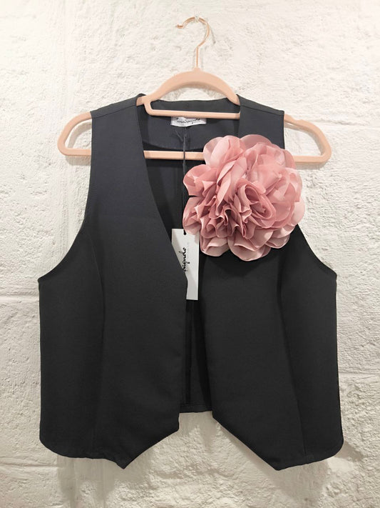 GILET CORTO SFIANCATO NERO