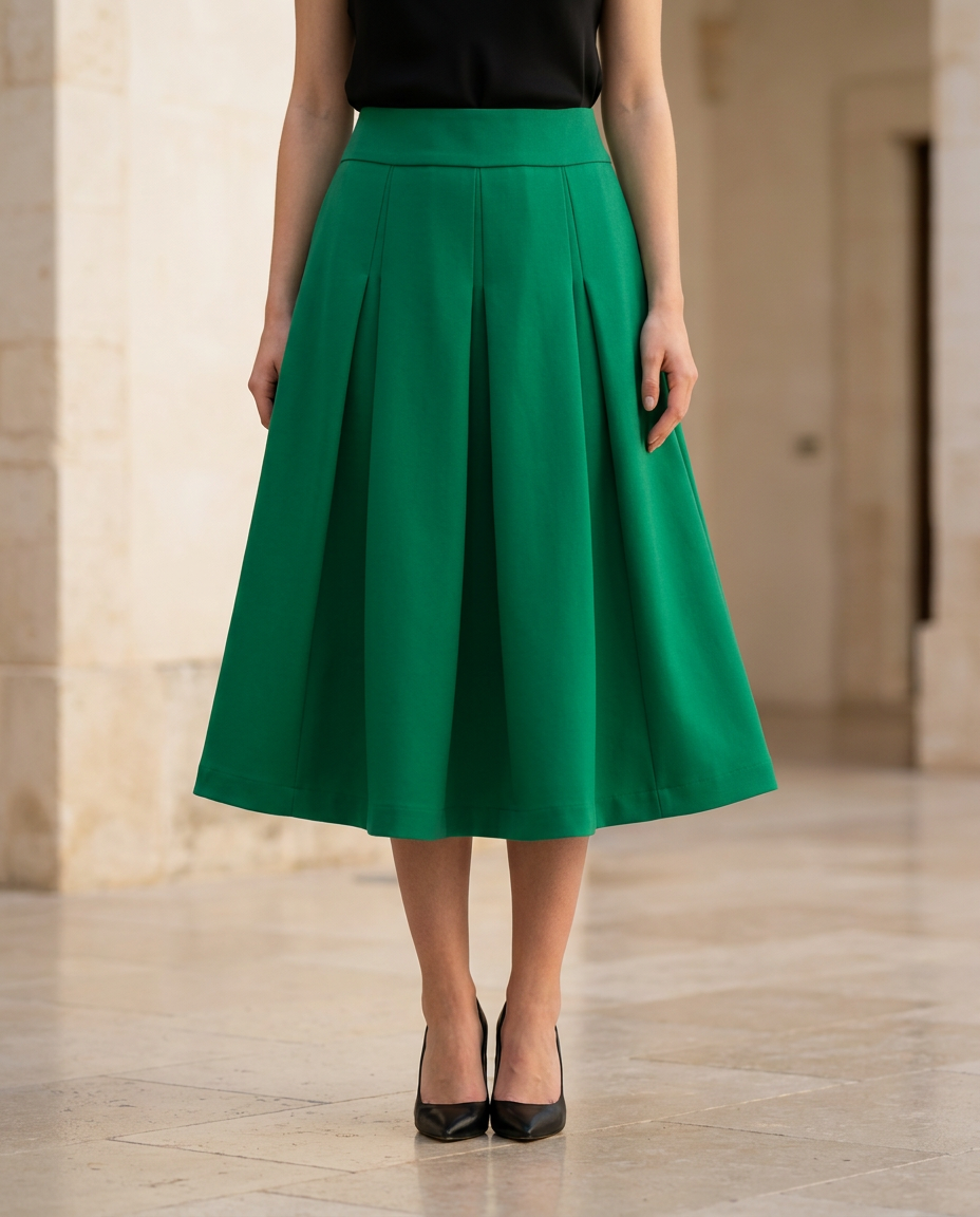 62. Gonna nera midi con godet super design anni 50 - PREORDINA