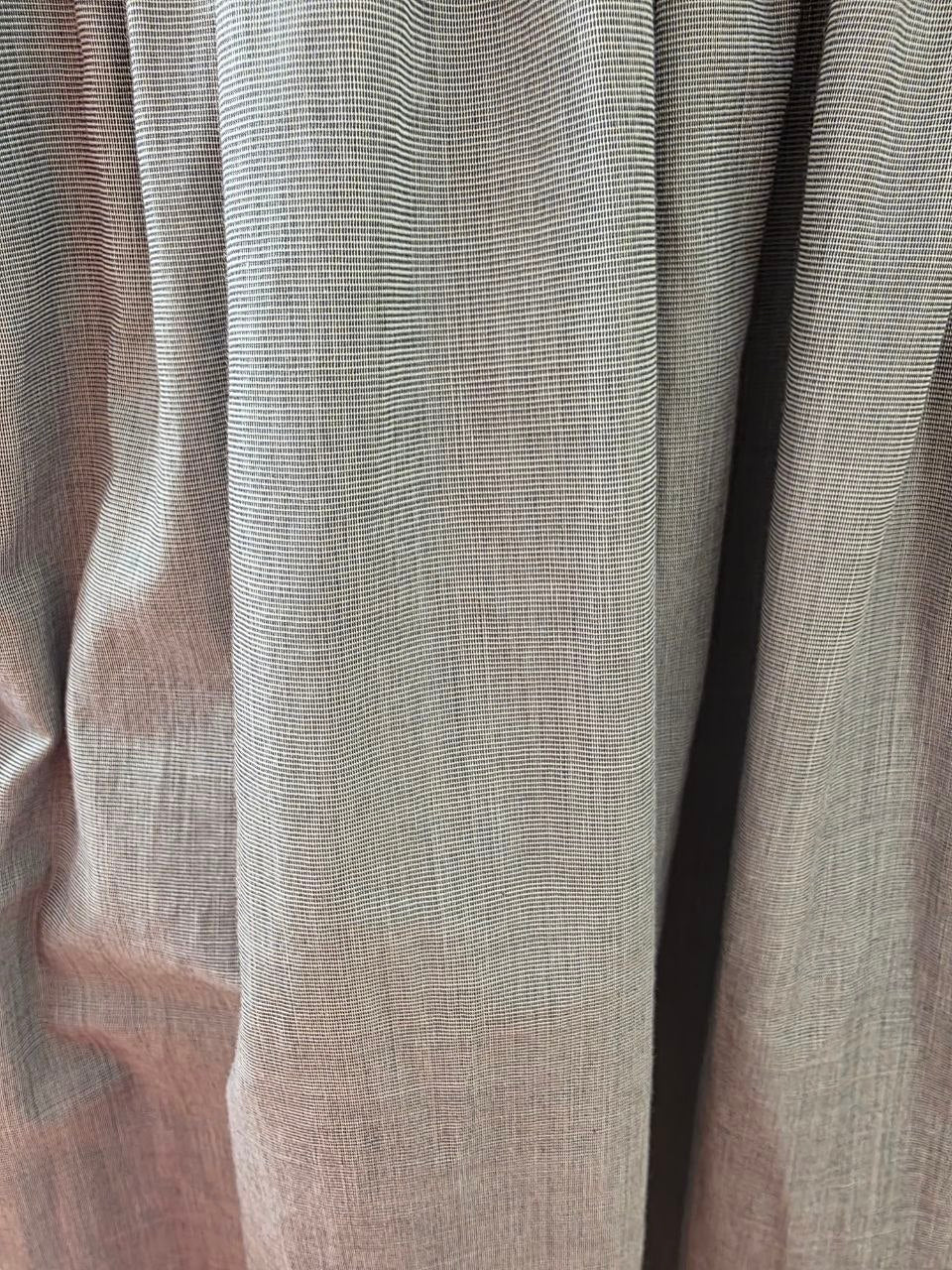 75. Vestito fresco comodo in cotone grigio melange con tasche