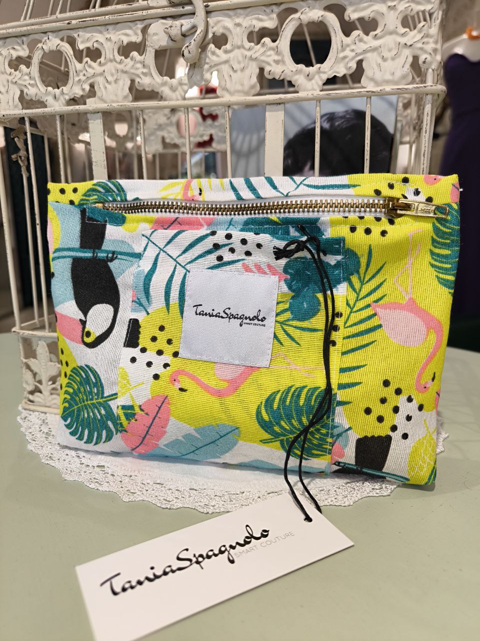POCHETTE fantasia fenicotteri tucano